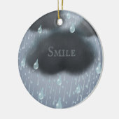 Rainy Day Message "Friendship Weathers All" Aangep Keramisch Ornament (Links)