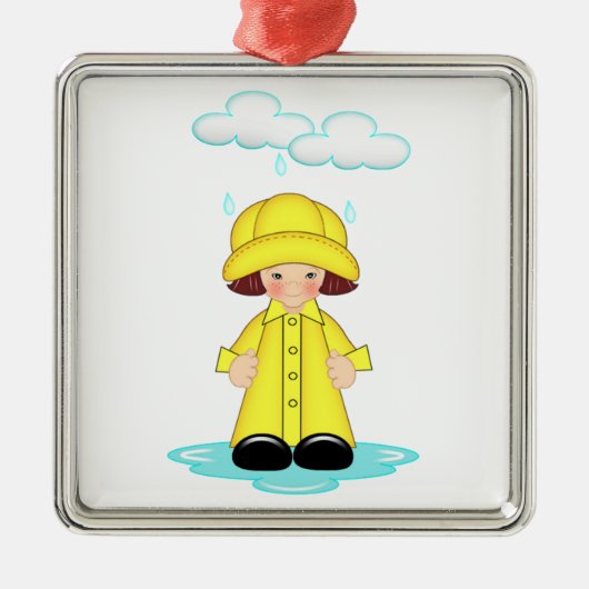 Rainy Day Metalen Ornament (Voorkant)