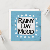 Rainy Day Mood Wenskaart Kaart (Voorkant / Achterkant in situ)