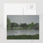 Rainy Day op het Briefkaart van het meer (Voorkant / Achterkant)