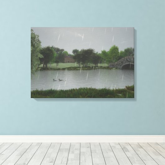 Rainy Day op het Koudmeer Canvas Afdruk (Insitu (Houten vloer))