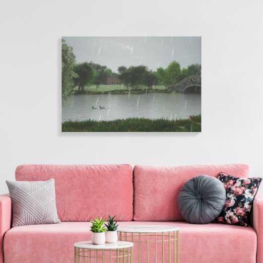 Rainy Day op het Koudmeer Canvas Afdruk (Insitu (Woonkamer))