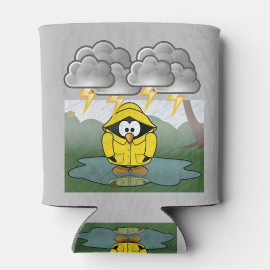 Rainy Day Penguin Thunder_Cove Blikjeskoeler (Achterkant)