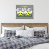 Rainy Day Penguin Thunder_Cove Canvas Afdruk (Insitu (Slaapkamer))