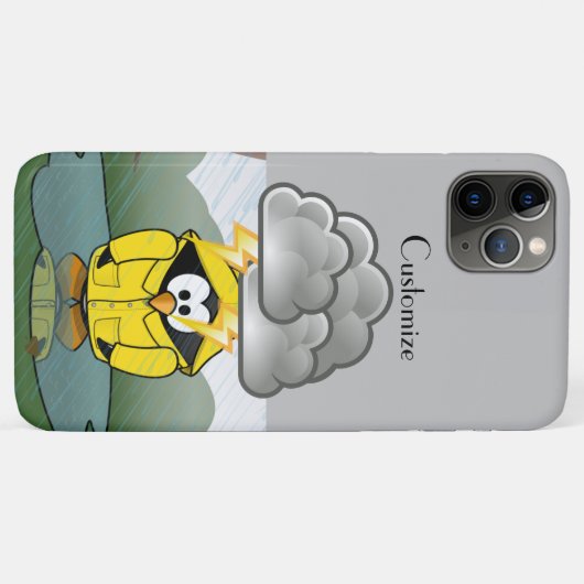 Rainy Day Penguin Thunder_Cove Case-Mate iPhone Case (Achterkant (horizontaal))