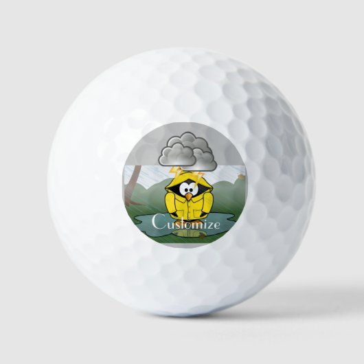 Rainy Day Penguin Thunder_Cove Golfballen (Voorkant)