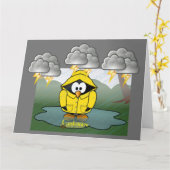 Rainy Day Penguin Thunder_Cove Kaart (Gele Bloem)