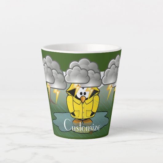 Rainy Day Penguin Thunder_Cove Latte Mok (Voorkant)