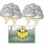 Rainy Day Penguin Thunder_Cove Sticker (Voorkant)