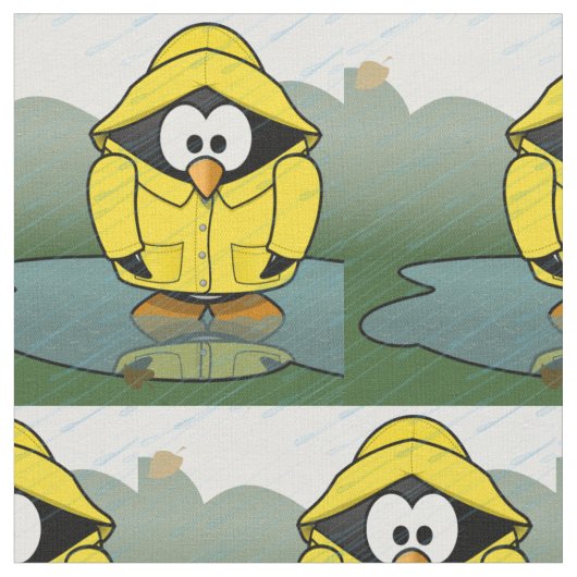 Rainy Day Penguin Thunder_Cove Stof (Close Up)