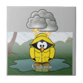 Rainy Day Penguin Thunder_Cove Tegeltje (Voorkant)