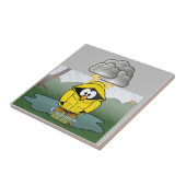 Rainy Day Penguin Thunder_Cove Tegeltje (Zijkant)