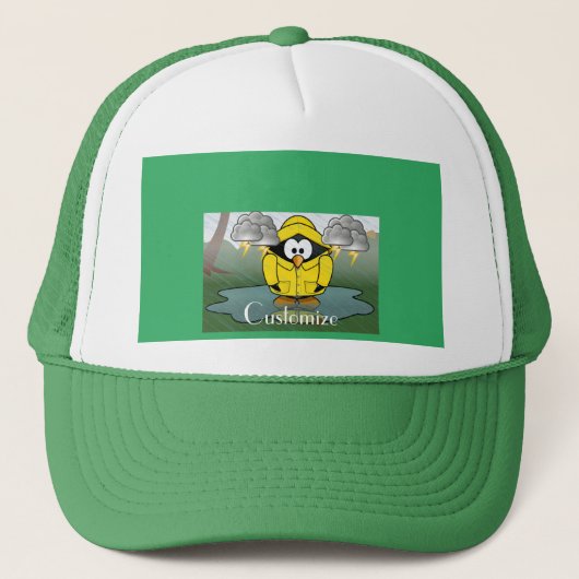 Rainy Day Penguin Thunder_Cove Trucker Pet (Voorkant)