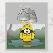 Rainy Day Penguin Thunder_Cove Wijn Etiket (Enkel label)