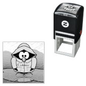 Rainy Day Penguin Thunder_Cove Zelfinktende Stempel (In situ)