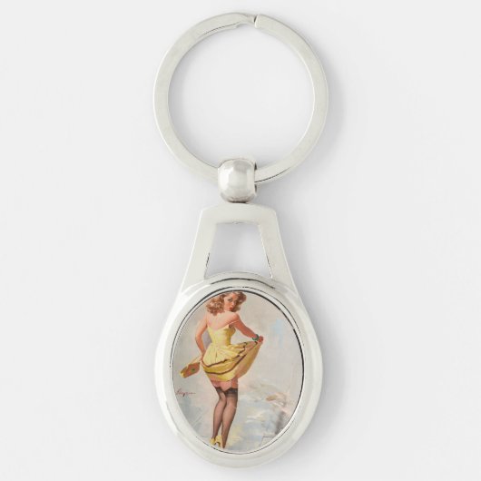 Rainy Day Pin-Up Girl Sleutelhanger (Voorkant)