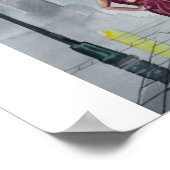 RAINY DAY RED UMBRELLA POSTER (Hoek)