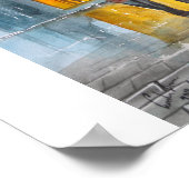 RAINY DAY RED UMBRELLA street scene PAINTING Poster (Hoek)