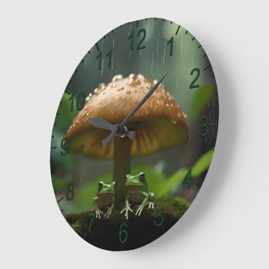 Rainy Day Refuge: Kikkers schuilen onder paddensto Grote Klok (Hoek)