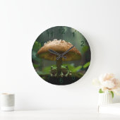 Rainy Day Refuge: Kikkers schuilen onder paddensto Grote Klok (Huis)