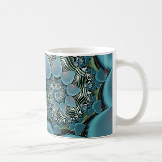Rainy Day Spiral Fractal Koffiemok (Rechts)