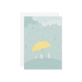 Rainy Day Stationery Notitiekaartje (Voorkant / Achterkant in situ)