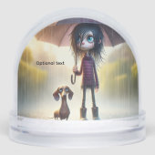 Rainy Day Teckel Anime Sneeuwbol (Voorkant)