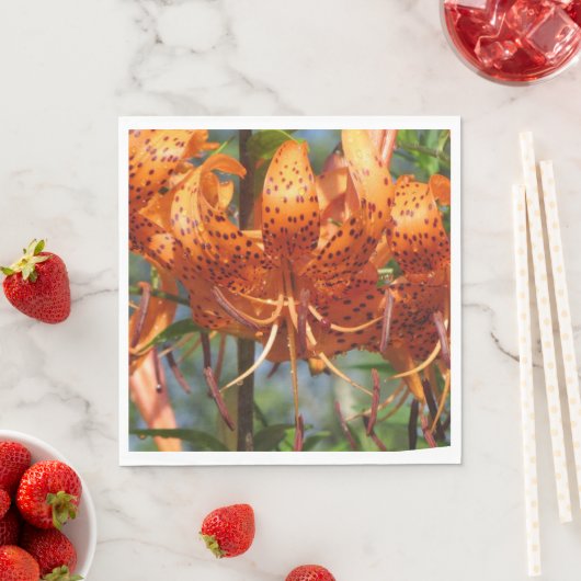 Rainy Day Tiger Lelies Servetten (Insitu)