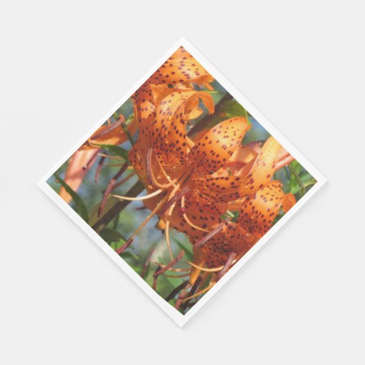 Rainy Day Tiger Lelies Servetten (Hoek)