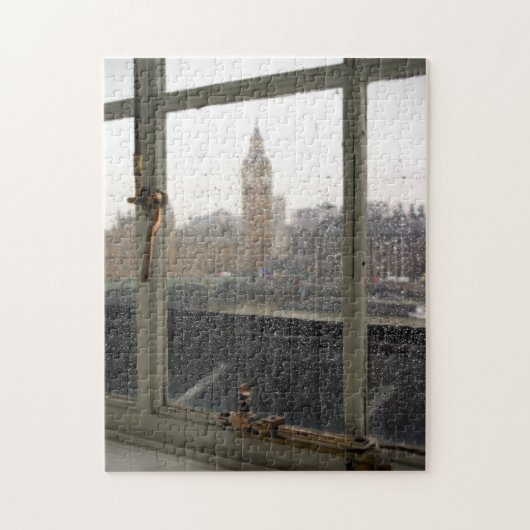 Rainy Day Uitzicht op Big Ben - London Puzzle Legpuzzel (Verticaal)