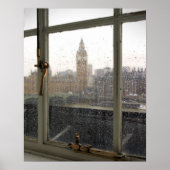 Rainy Day Uitzicht over Big Ben - London Poster (Voorkant)