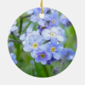 Rainy Day Vergeet me Nots Keramisch Ornament (Achterkant)
