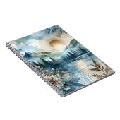 Rainy Day Waterverf Mountain Lake Rustic Boho Notitieboek (Rechterzijde)
