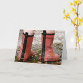 Rainy Day Wenskaart Kaart (Gele Bloem)