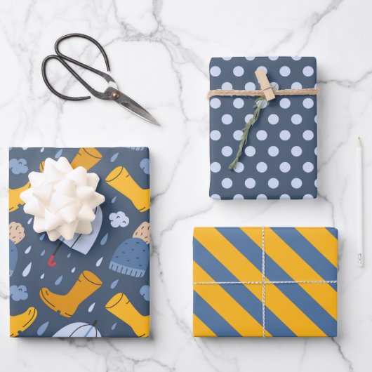 Rainy Day Wrapping Paper Set (Voorkant)