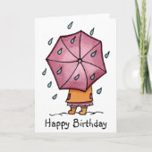 Rainy Days Birthday Kaart (Voorkant)