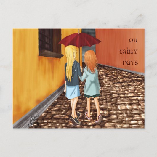 Rainy Days Briefkaart (Voorkant)