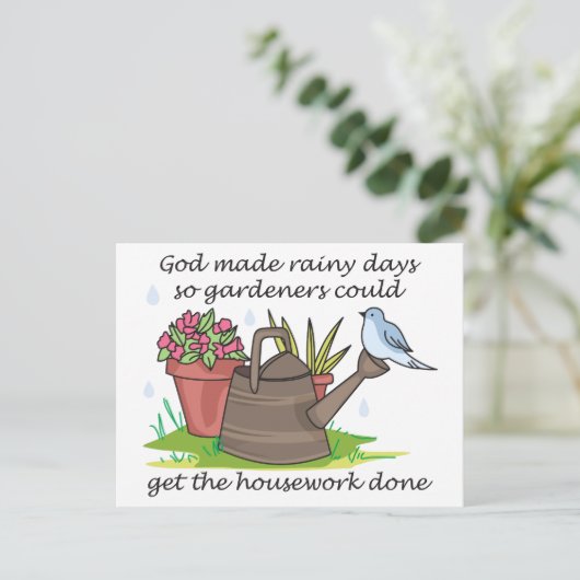 Rainy Days Briefkaart (Staand voorkant)