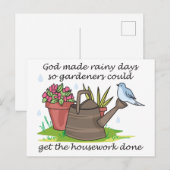 Rainy Days Briefkaart (Voorkant / Achterkant)