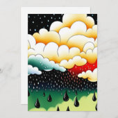 Rainy Days Feestdagenkaart (Voorkant / Achterkant)