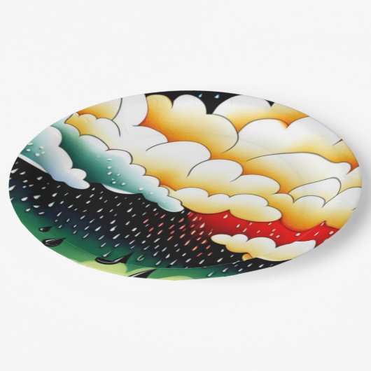 Rainy Days Papieren Bordje (Gekanteld)