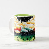 Rainy Days Tweekleurige Koffiemok (Voorkant links)