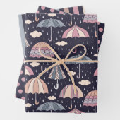 Rainy Days Umbrella Wrapping Paper Set (In situ)