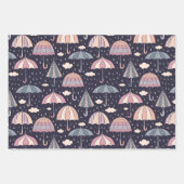 Rainy Days Umbrella Wrapping Paper Set (Voorkant)