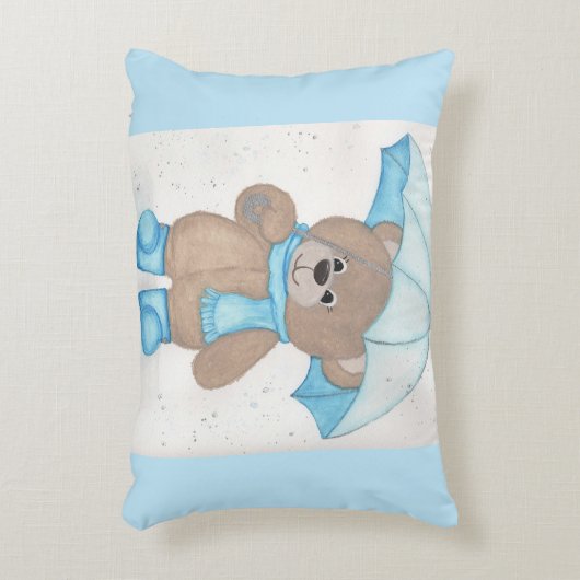 Rainy Daze Teddy Bear Accent Kussen (Voorkant(Verticaal))