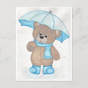 Rainy Daze Teddy Bear Briefkaart