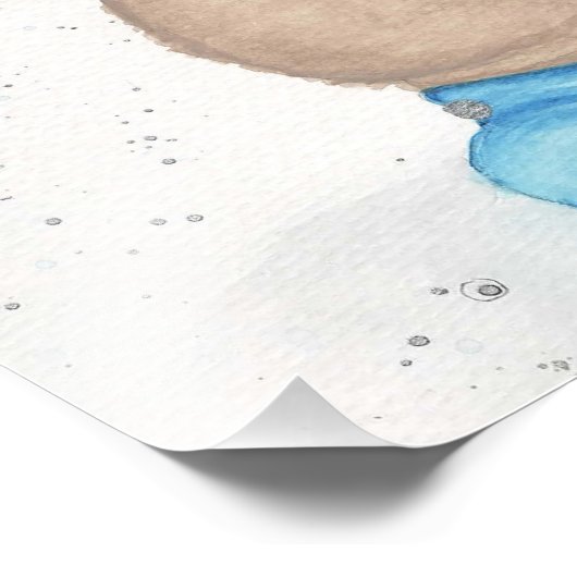 Rainy Daze Teddy Bear Foto Afdruk (Hoek)