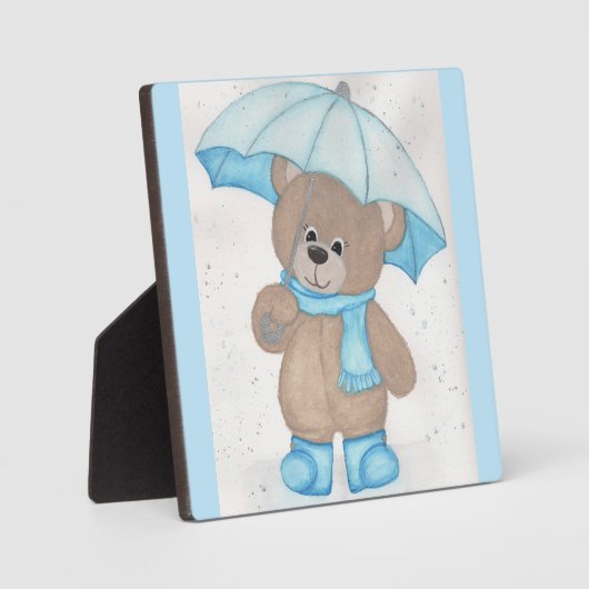Rainy Daze Teddy Bear Fotoplaat (Voorkant)