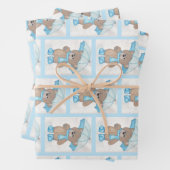 Rainy Daze Teddy Bear Inpakpapier Vel (In situ)