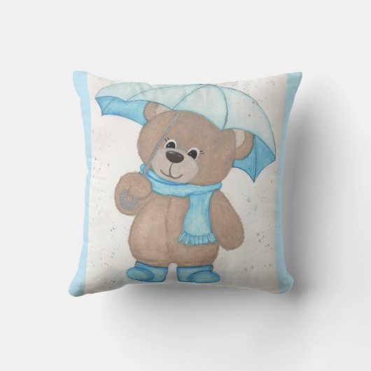 Rainy Daze Teddy Bear Kussen (Achterkant)